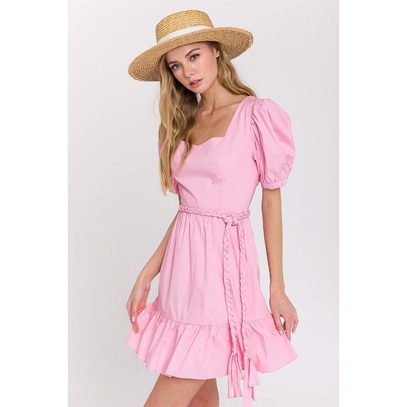 English Factory Dresses & Skirts - NWT English Factory pink puff sleeve mini dress